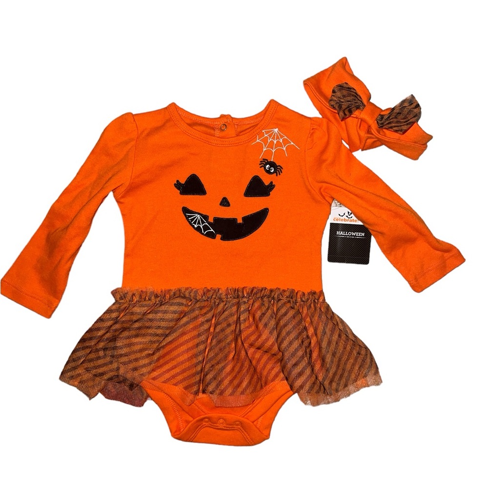 ☠️5/$20☠️ NWT WAY TO CELEBRATE HALLOWEEN |  BABYS PUMPKIN HALLOWEEN OUTFIT